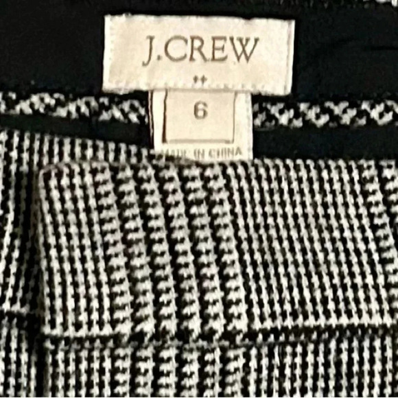Never Worn J. Crew Maddie Glen Plaid Gray Wool Trousers, Size 6 - Picture 6 of 6